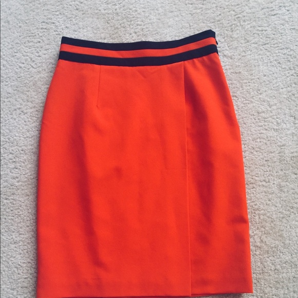 Worthington Orange & Black Pencil Skirt - Picture 2 of 5